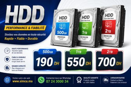 Disques Durs HDD Haute Performance – Stockage Fiable et Sécurisé