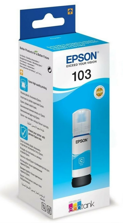 Epson 103 Cyan - Bouteille d'encre Epson EcoTank d'origine