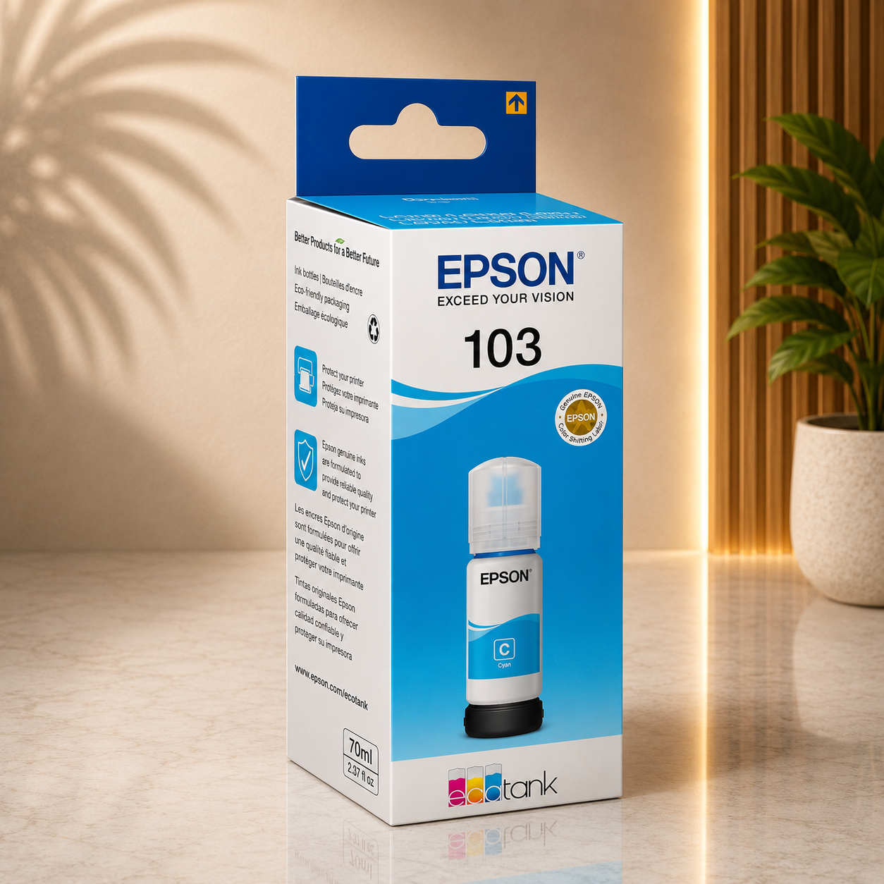 d7322931-9817-4c3b-adbc-1382eec3c918 Epson 103 Cyan - Bouteille d'encre Epson EcoTank d'origine – Image 1