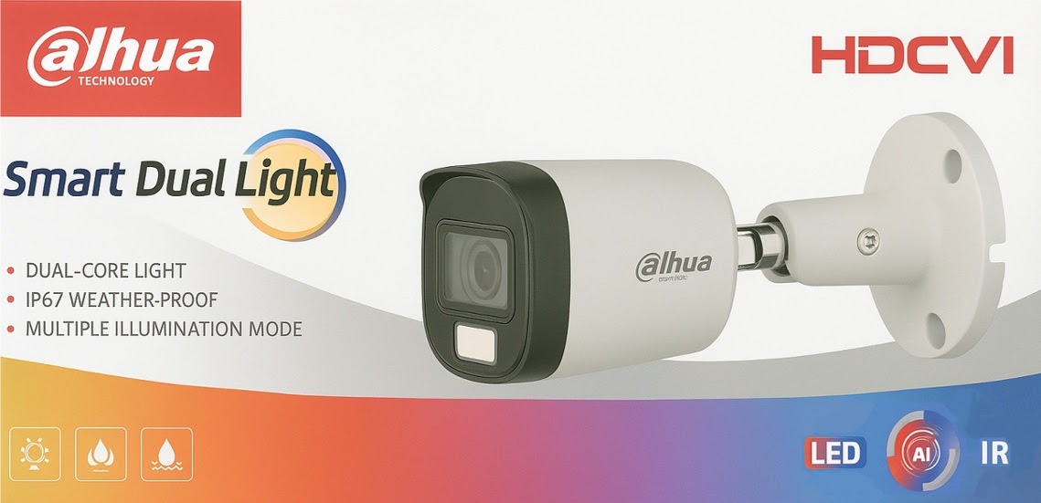 dsde1d15ec1eb Camera Dahua 5MP bullet Smart Dual Light (Full Color) – Image 1
