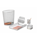 Set De 5 Pièces D'Accessoires De Bureau - Gris