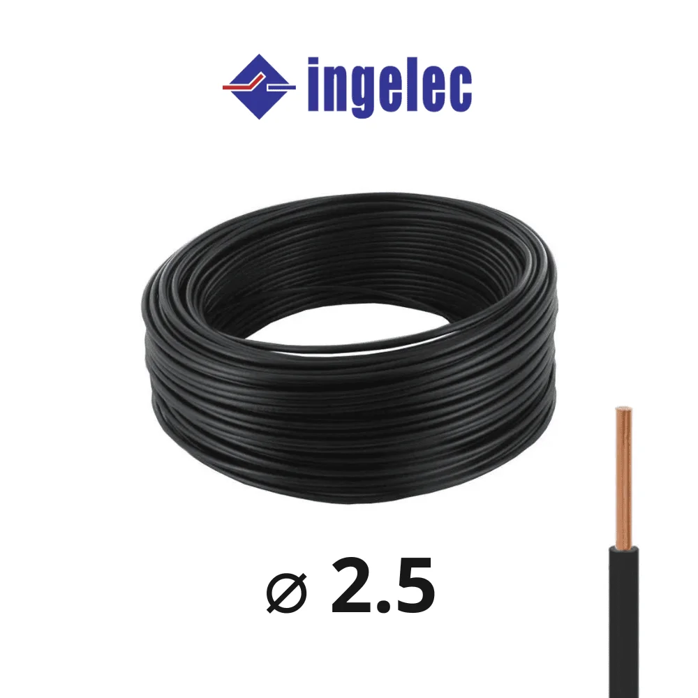 Cable-U500V-2.5-NOIR Cable U500V 2.5 Rigide Ingelec 100 Mètres/Rouleau – Image 1